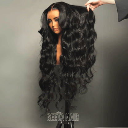 $179 26Inch 180% Density Body Wave Lace Frontal Wig Upgrade Invisi Drawstring Glueless Wigs Flash Sale